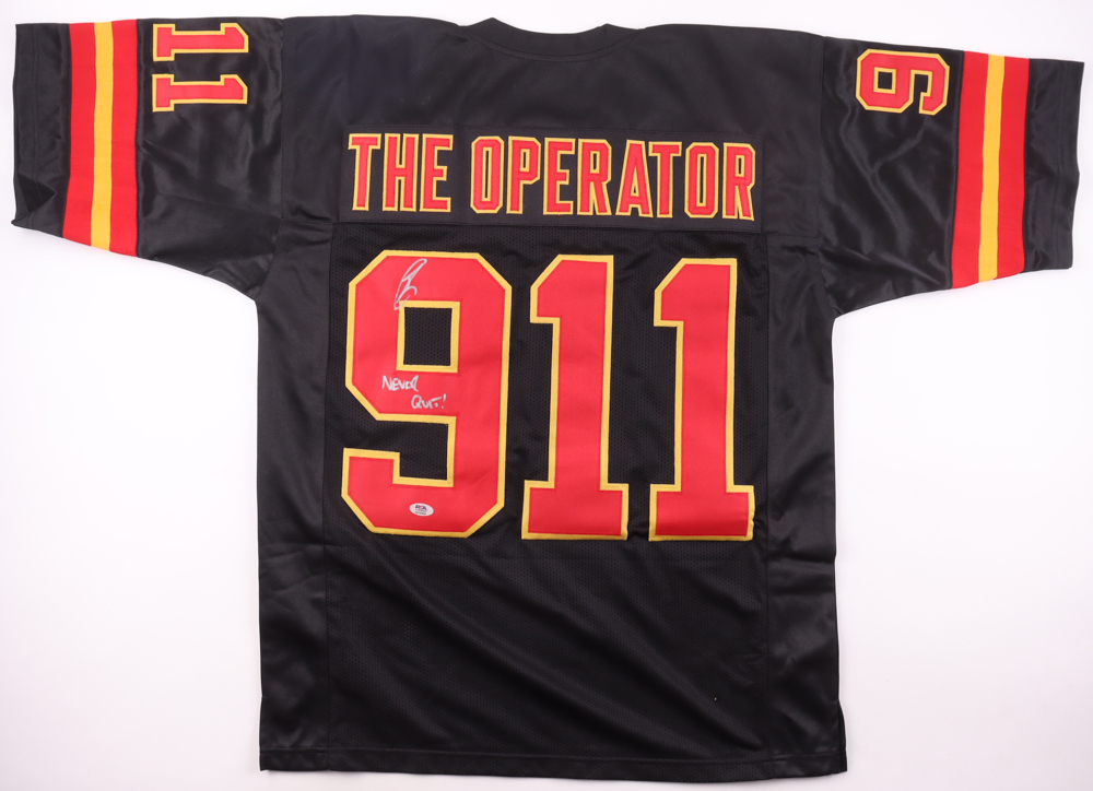 Robert O'Neill Signed "The Operator" 9/11 Tribute Jersey Inscribed "Never Quit!" (PSA) at PristineAuction.com Robert O'Neill Signed "The Operator" 9/11 Tribute Jersey Inscribed "Never Quit!" (PSA) at PristineAuction.com