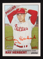 Ray Herbert 2015 Topps Heritage Real One Autographs Red Ink #ROARH #57/66 at PristineAuction.com