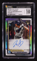 Josh Adamczewski 2024 Bowman Chrome Prospect Autographs Refractors #CPAJAI #117/499 (CGC 10) at PristineAuction.com