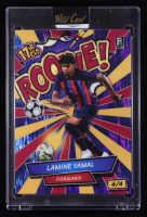 Lamine Yamal 2024 Wild Card Alumination Comix Rookie! Shock Blue #LY5 RC #4/4 at PristineAuction.com