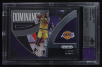 LeBron James 2021-22 Panini Prizm Dominance #6 With Player Worn Swatch (BGS) at PristineAuction.com