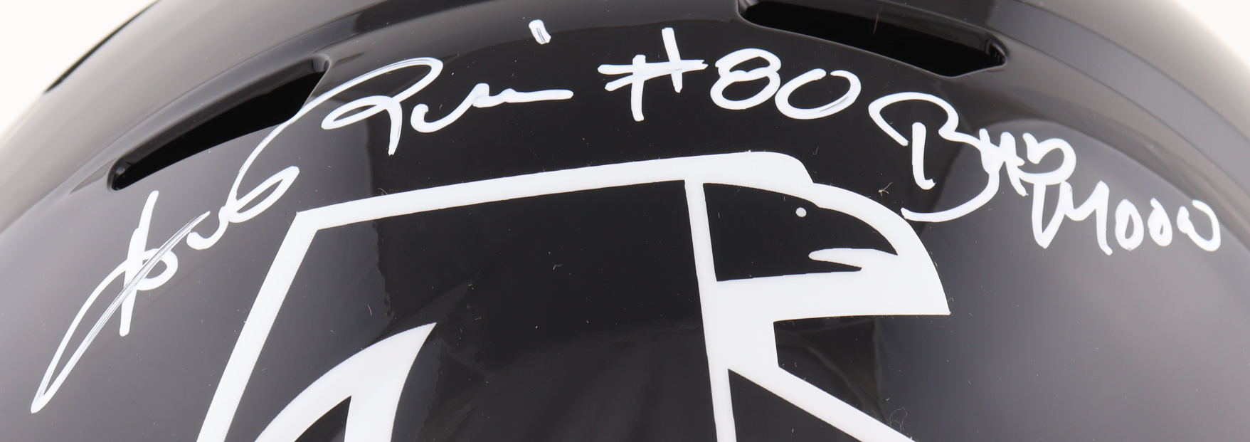 Andre Rison Signed Falcons Full-Size Throwback Alternate Speed Helmet Inscribed "Bad Moon" (Schwartz) at PristineAuction.com Andre Rison Signed Falcons Full-Size Throwback Alternate Speed Helmet Inscribed "Bad Moon" (Schwartz) at PristineAuction.com