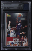LeBron James 2007-08 Upper Deck First Edition #192 With Game-Worn Jersey Swatch (BGS) at PristineAuction.com