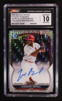 Leonardo Bernal 2023 Bowman Chrome Prospect Autographs HTA Choice Refractors #CPALB #027/150 (CGC 10) at PristineAuction.com
