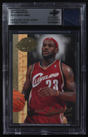 LeBron James 2008 Upper Deck 20th Anniversary #UD2 With Game-Worn Jersey Swatch (BGS) at PristineAuction.com