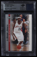 LeBron James 2003-04 Upper Deck Phenomenal Beginning LeBron James #14 RC With Game-Worn Jersey Swatch (BGS) at PristineAuction.com