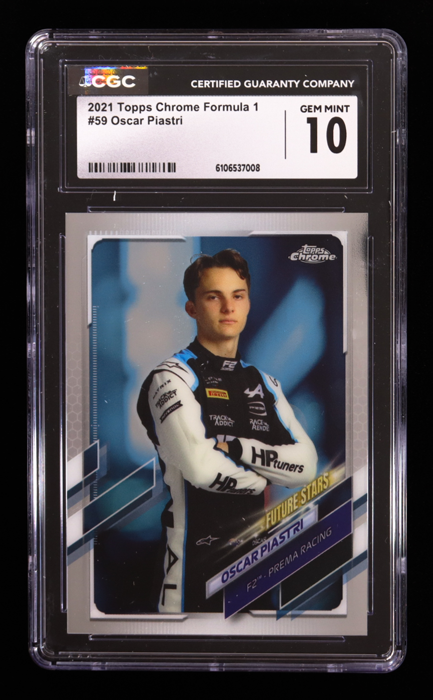 Oscar Piastri 2021 Topps Chrome Formula 1 #59 FS (CGC 10) at PristineAuction.com Oscar Piastri 2021 Topps Chrome Formula 1 #59 FS (CGC 10) at PristineAuction.com