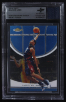 LeBron James 2005-06 Finest #85 With Game-Worn Jersey Swatch (BGS) at PristineAuction.com