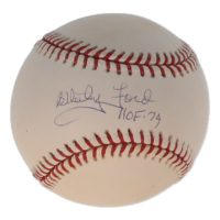 Whitey Ford Signed OML Baseball Inscribed "HOF 74" (JSA & MLB) at PristineAuction.com