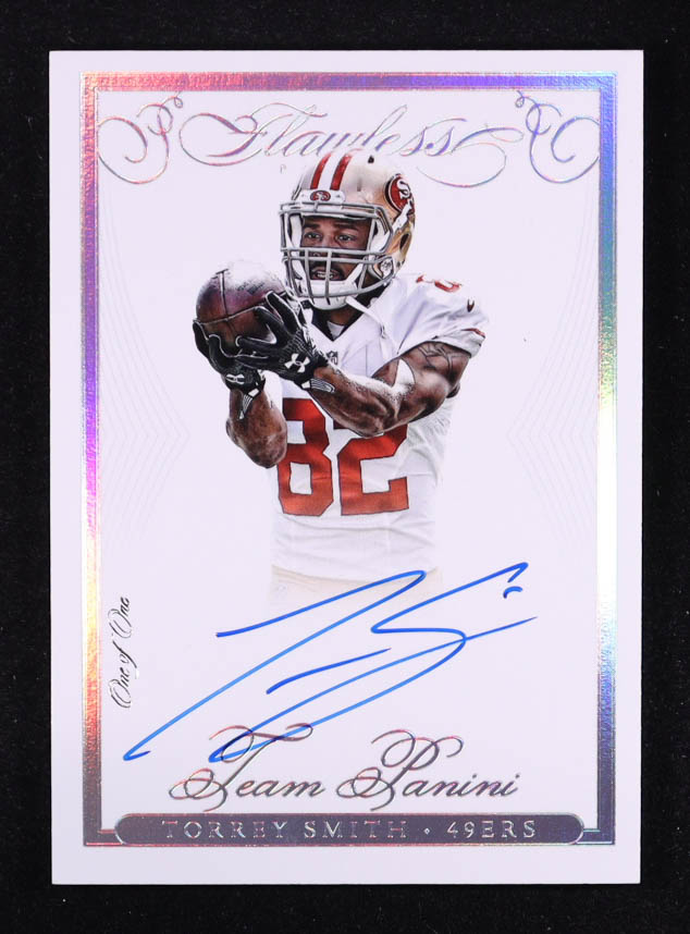 Torrey Smith 2015 Panini Flawless Team Panini Autographs Platinum #TPATS #1/1 at PristineAuction.com Torrey Smith 2015 Panini Flawless Team Panini Autographs Platinum #TPATS #1/1 at PristineAuction.com