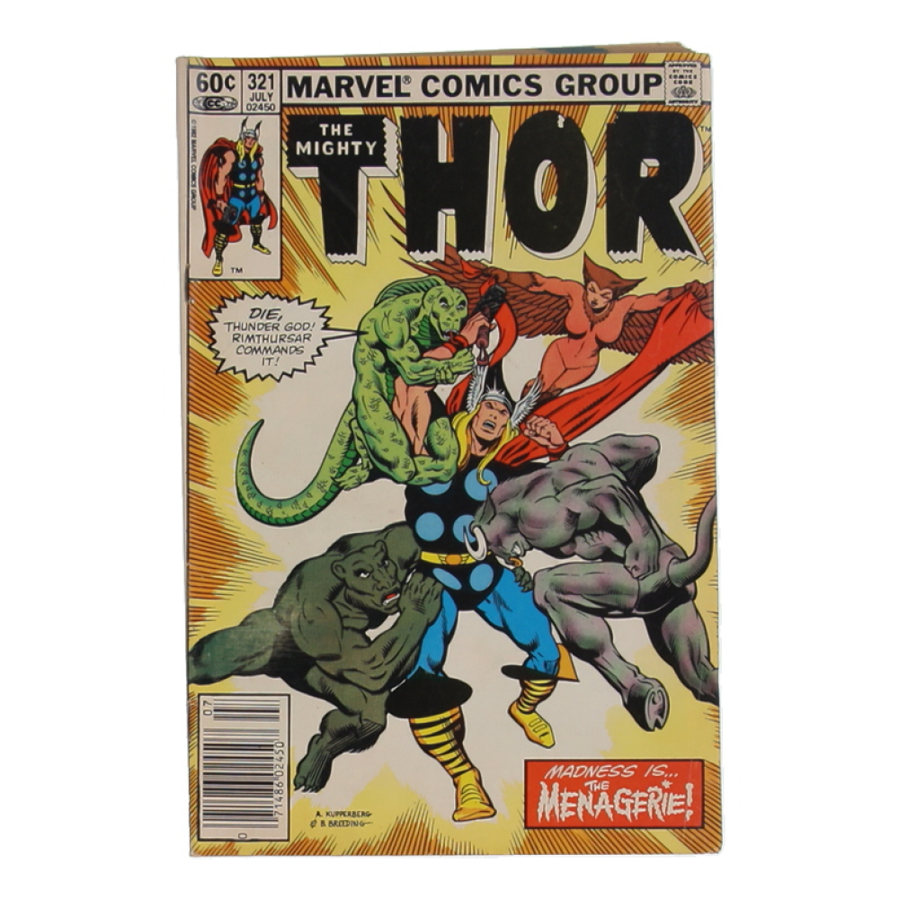 1982 "The Mighty Thor" Issue #321 Marvel Comic Book at PristineAuction.com