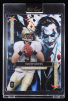 Drew Brees 2025 Wild Card 5 Card Draw Jokers Wild Kaleidoscope Silver #DBNQ06 #1/1 at PristineAuction.com
