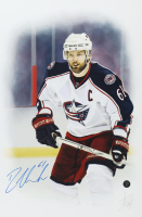 Rick Nash Signed "Nasher" 12x18 Lithograph By Alex Douglas (Frozen Pond) at PristineAuction.com