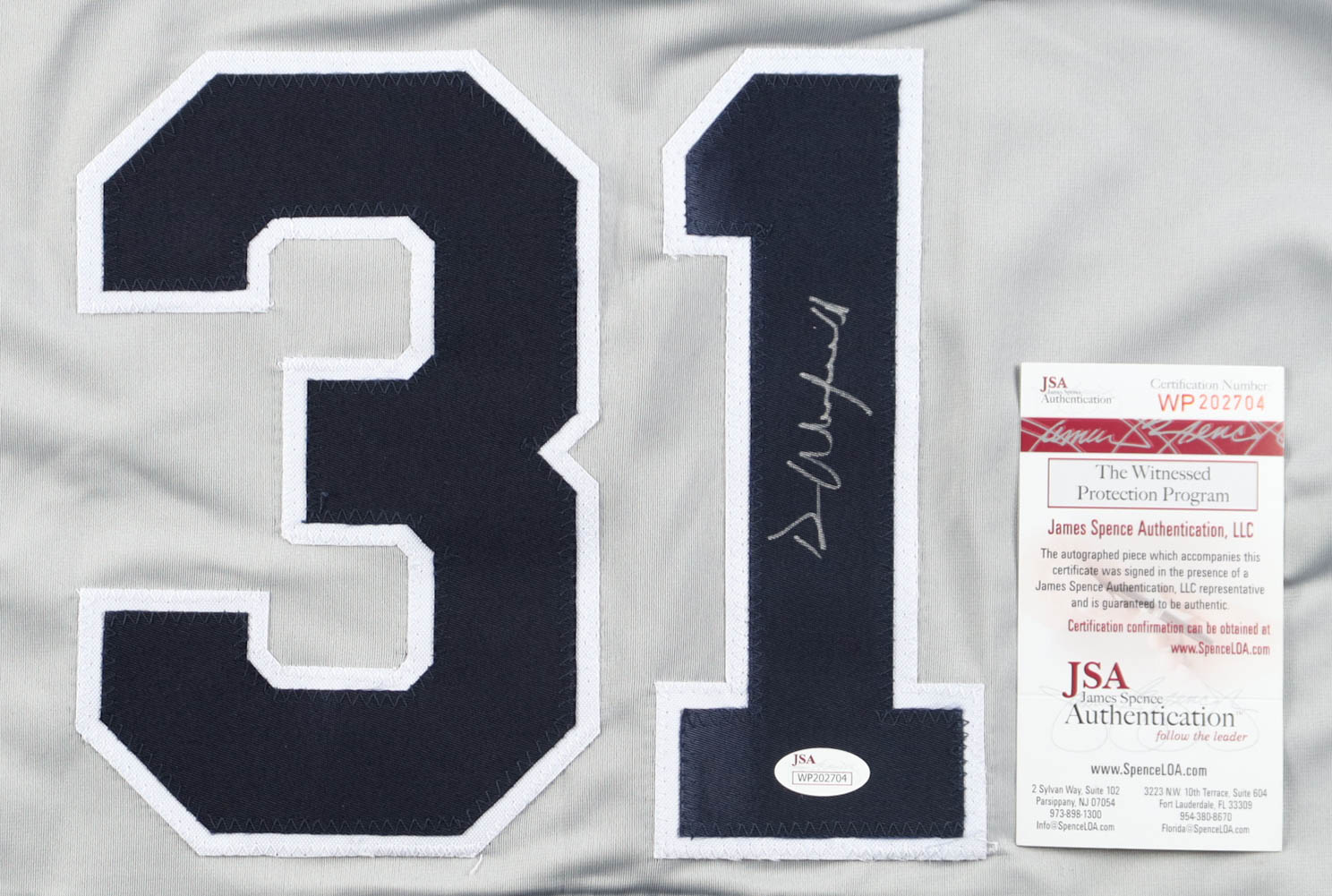 Dave Winfield Signed Career Highlight Stat Jersey (JSA) at PristineAuction.com Dave Winfield Signed Career Highlight Stat Jersey (JSA) at PristineAuction.com