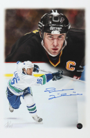 Trevor Linden Signed "Captain Canuck" 12x18 Lithograph By Alex Douglas (Pastime Sports) at PristineAuction.com