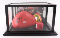 Mike Tyson Signed Everlast Boxing Glove with Red Everlast Wraps In Display Case (PSA & Tyson) at PristineAuction.com
