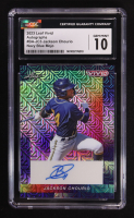 Jackson Chourio 2023 Leaf Vivid Autographs Navy Blue Mojo #BA-JC3 #3/7 (CGC 10) at PristineAuction.com