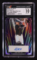 Jung Hoo Lee 2024 Leaf Metal Autographs Prismatic Purple #BA-JHL #08/15 RC (CGC 10) at PristineAuction.com