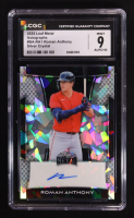 Roman Anthony 2025 Leaf Metal Autographs Silver Crystal #BA-RA1 #15/25 (CGC 9) at PristineAuction.com