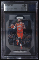 LeBron James 2017-18 Panini Prizm #191 With Game-Worn Jersey Swatch (BGS) at PristineAuction.com