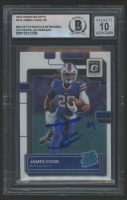 James Cook Signed 2022 Donruss Optic RR #215 RC (BGS | Auto 10) at PristineAuction.com
