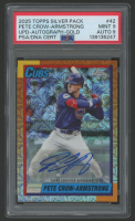 Pete Crow-Armstrong 2025 Topps Chrome Update Silver Pack Autograph Gold #U90C42 #50/50 (PSA 9 | Auto 9) at PristineAuction.com
