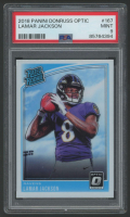 Lamar Jackson 2018 Donruss Optic #167 RR RC (PSA 9) at PristineAuction.com