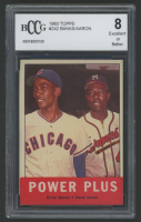 Ernie Banks / Hank Aaron 1963 Topps #242 Power Plus (BCCG 8) at PristineAuction.com