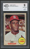 Bob Gibson 1968 Topps #100 (BCCG 9) at PristineAuction.com