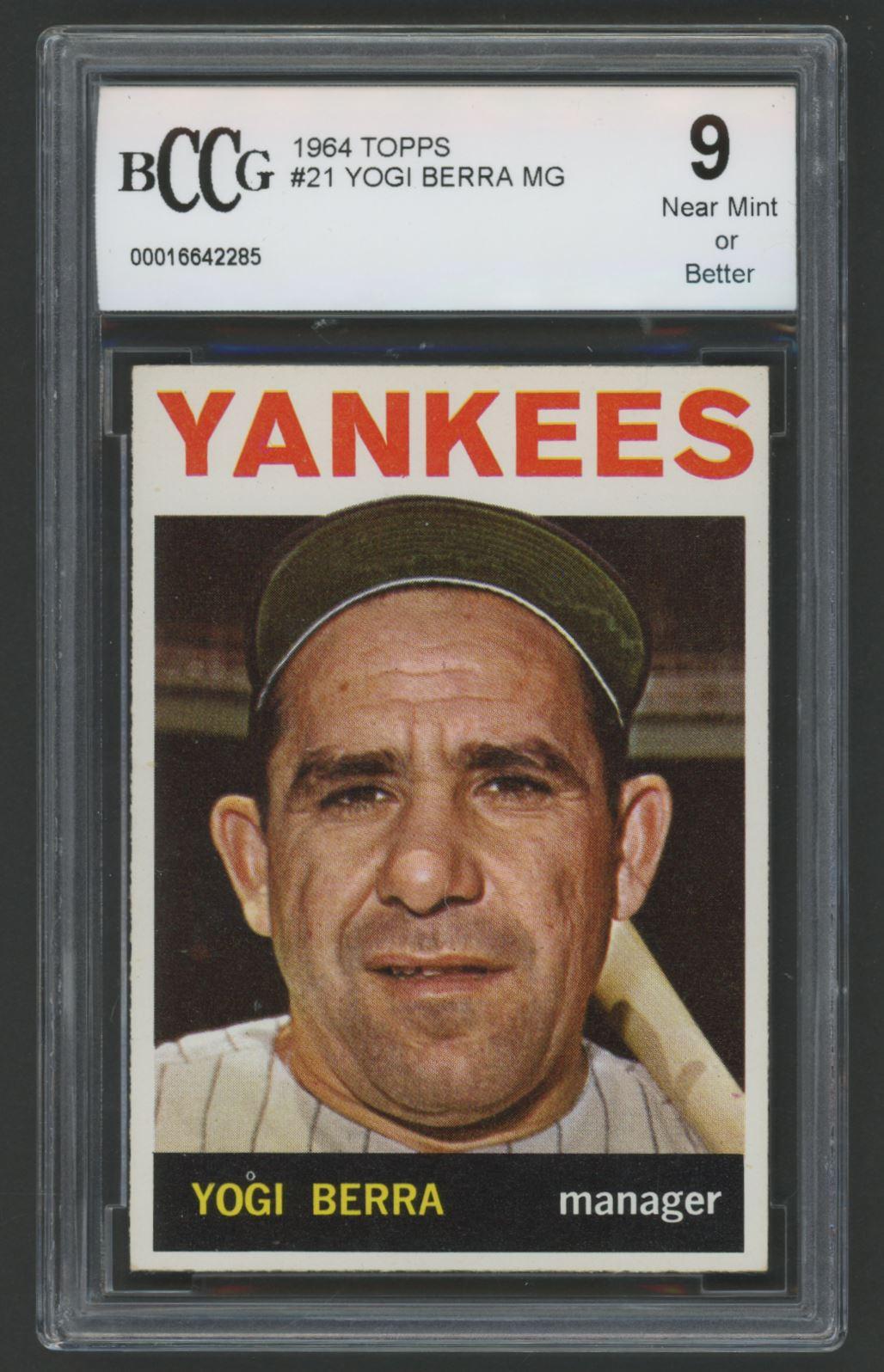Yogi Berra 1964 Topps #21 MG (BCCG 9) at PristineAuction.com Yogi Berra 1964 Topps #21 MG (BCCG 9) at PristineAuction.com