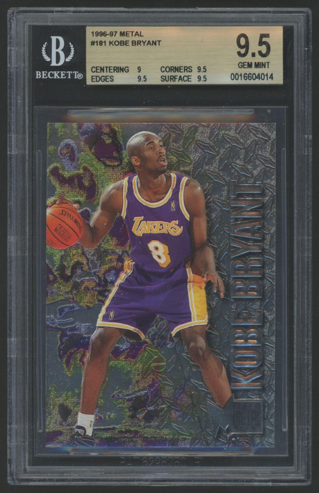 Kobe Bryant 1996-97 Metal #181 RC (BGS 9.5) at PristineAuction.com Kobe Bryant 1996-97 Metal #181 RC (BGS 9.5) at PristineAuction.com