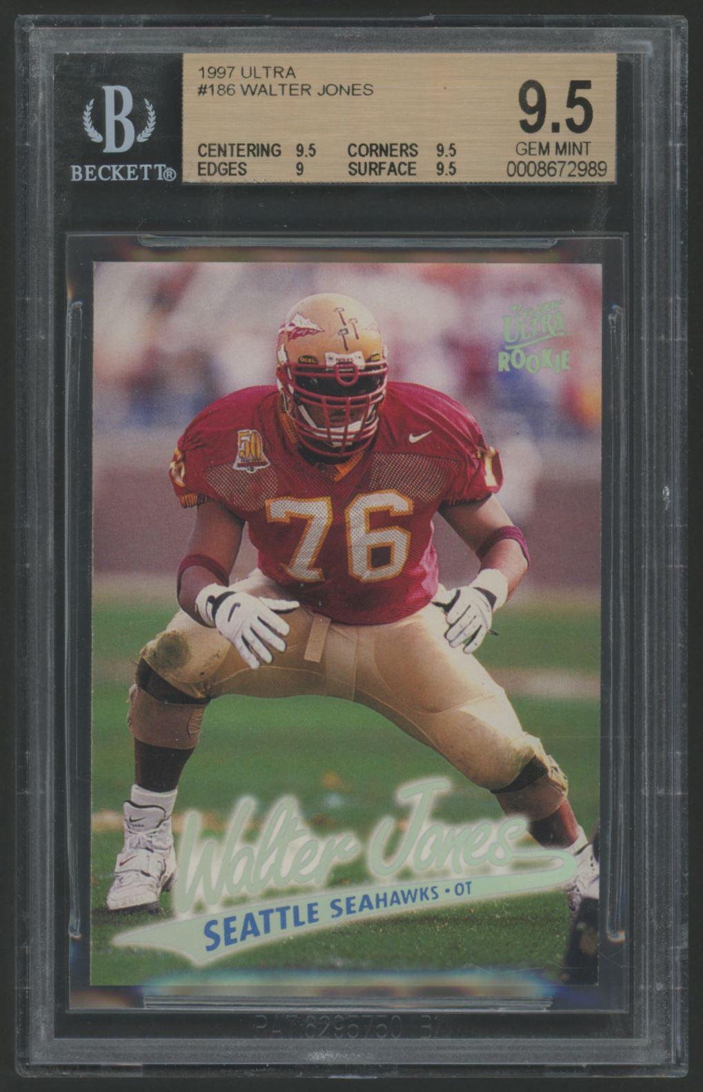 Walter Jones 1997 Ultra Rookie #186 (BGS 9.5) at PristineAuction.com Walter Jones 1997 Ultra Rookie #186 (BGS 9.5) at PristineAuction.com