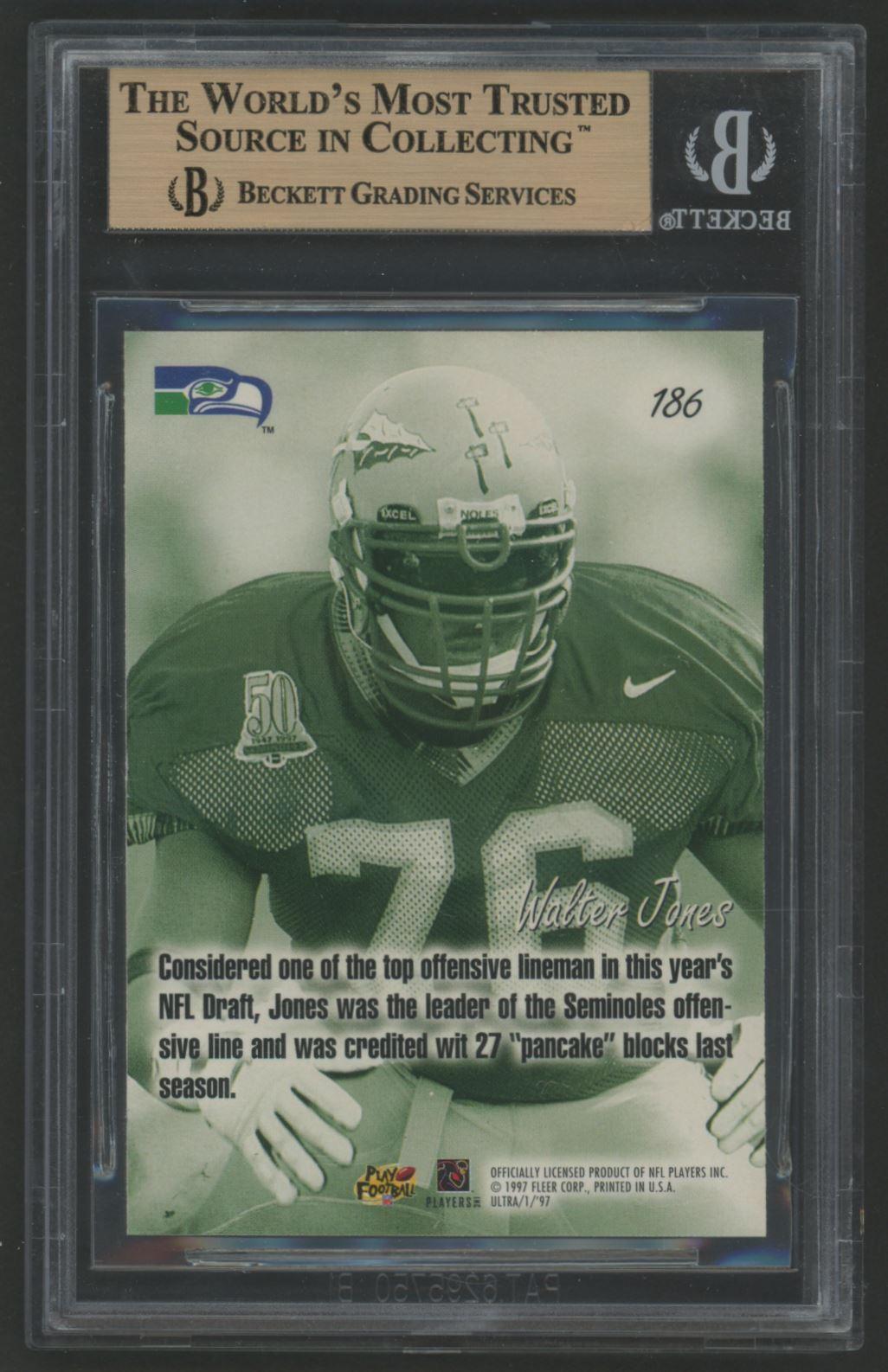 Walter Jones 1997 Ultra Rookie #186 (BGS 9.5) at PristineAuction.com Walter Jones 1997 Ultra Rookie #186 (BGS 9.5) at PristineAuction.com