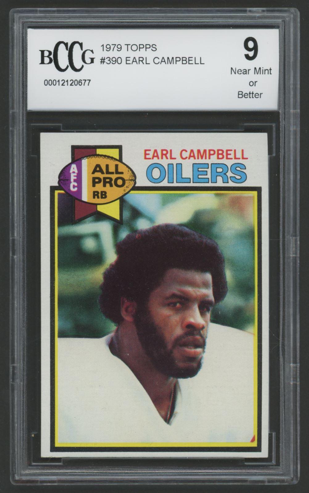Earl Campbell 1979 Topps #390 RC (BCCG 9) at PristineAuction.com Earl Campbell 1979 Topps #390 RC (BCCG 9) at PristineAuction.com