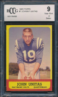 Johnny Unitas 1963 Topps #1 (BCCG 9) at PristineAuction.com