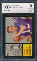 Johnny Unitas 1962 Topps #1 (BCCG 9) at PristineAuction.com