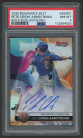 Pete Crow-Armstrong 2020 Bowman's Best Best of '20 Autographs Refractors #B20PC RC (PSA 8) at PristineAuction.com
