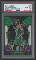 Jayson Tatum 2022-23 Select Prizms Green White Purple #55 (PSA 10) at PristineAuction.com
