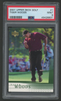 Tiger Woods 2001 Upper Deck #1 RC (PSA 9) at PristineAuction.com