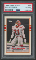 Deion Sanders 1989 Topps Traded #30T RC (PSA 10) at PristineAuction.com