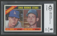 Don Sutton / Bill Singer 1966 Topps #288 Rookie Stars RC (BCCG 9) at PristineAuction.com