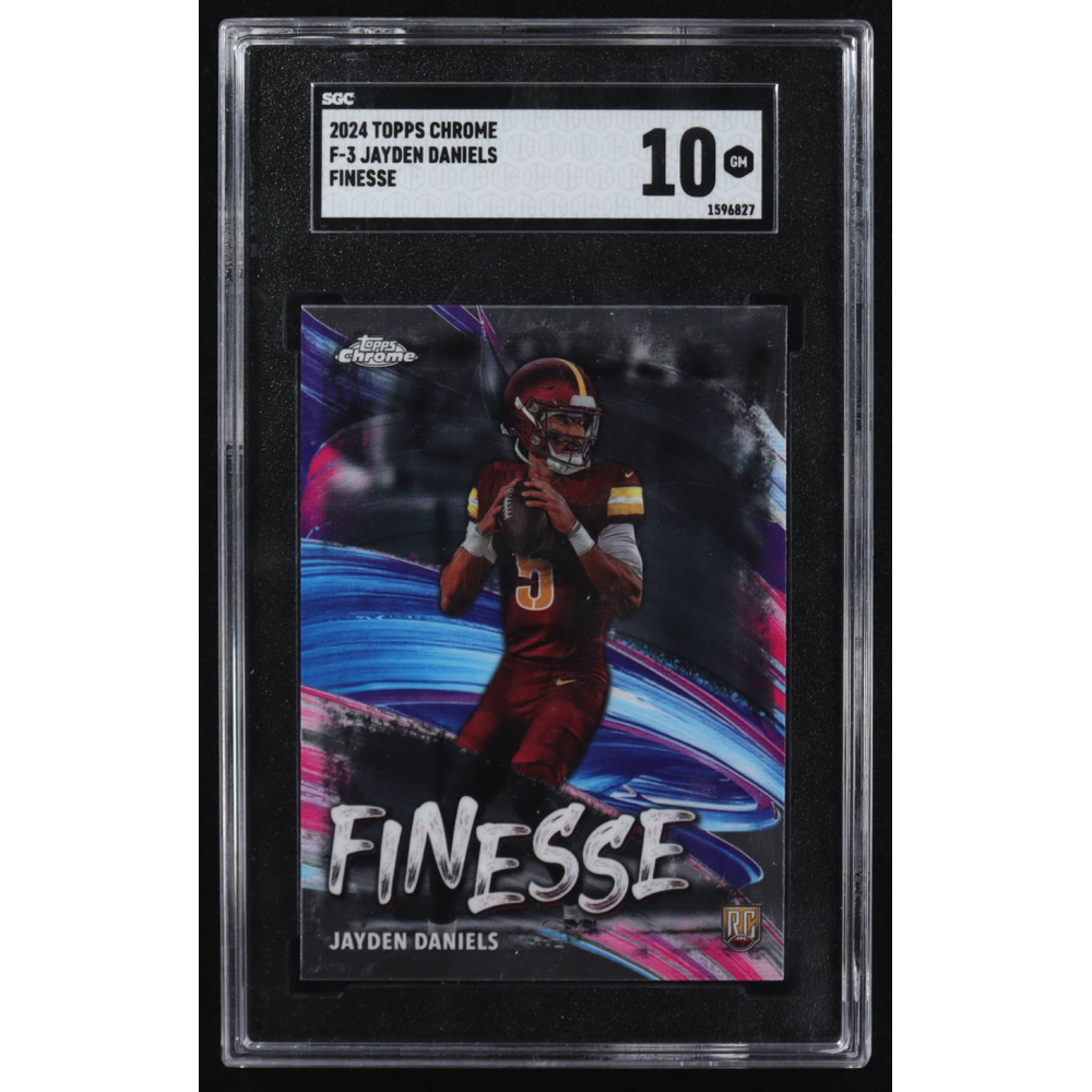 Jayden Daniels 2024 Topps Chrome Finesse #F-3 RC (SGC 10) at PristineAuction.com