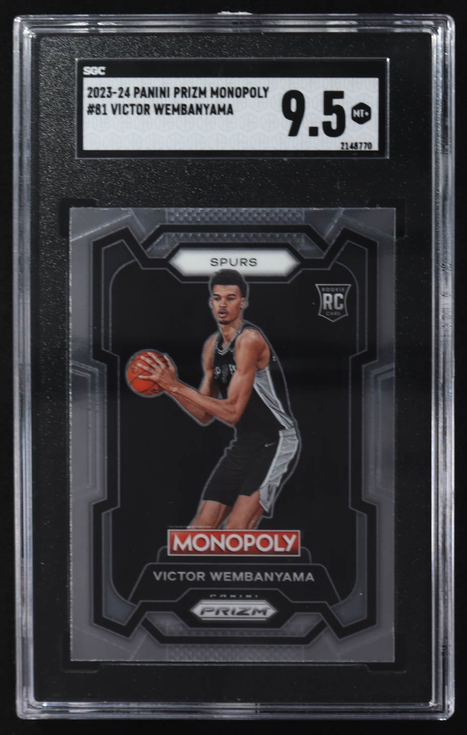 Victor Wembanyama 2023-24 Panini Prizm Monopoly #81 RC (SGC 9.5) at PristineAuction.com Victor Wembanyama 2023-24 Panini Prizm Monopoly #81 RC (SGC 9.5) at PristineAuction.com