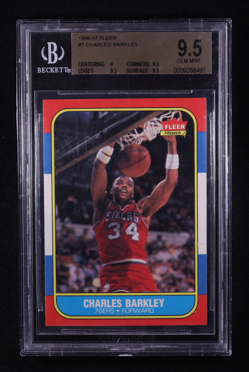 Charles Barkley 1986-87 Fleer #7 RC (BGS 9.5) at PristineAuction.com Charles Barkley 1986-87 Fleer #7 RC (BGS 9.5) at PristineAuction.com