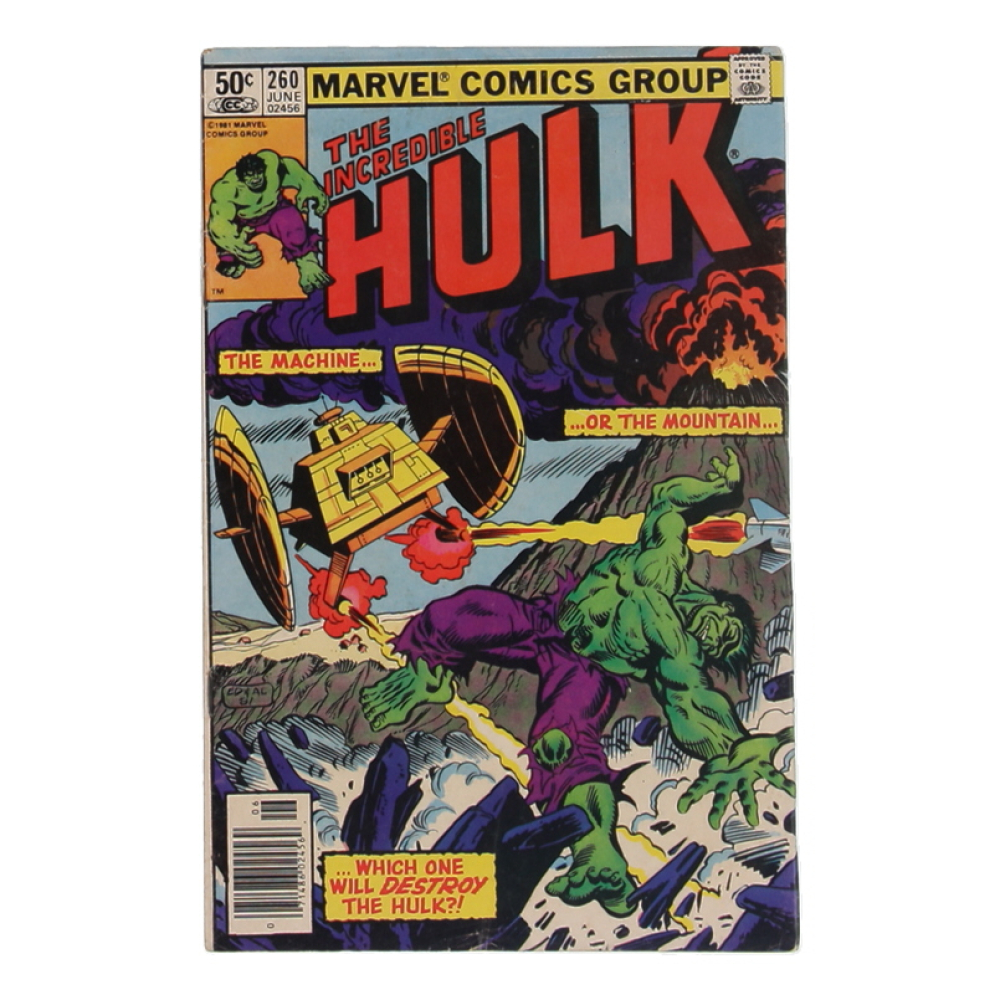 1981 "The Incredible Hulk" Issue #260 Marvel Comic Book at PristineAuction.com