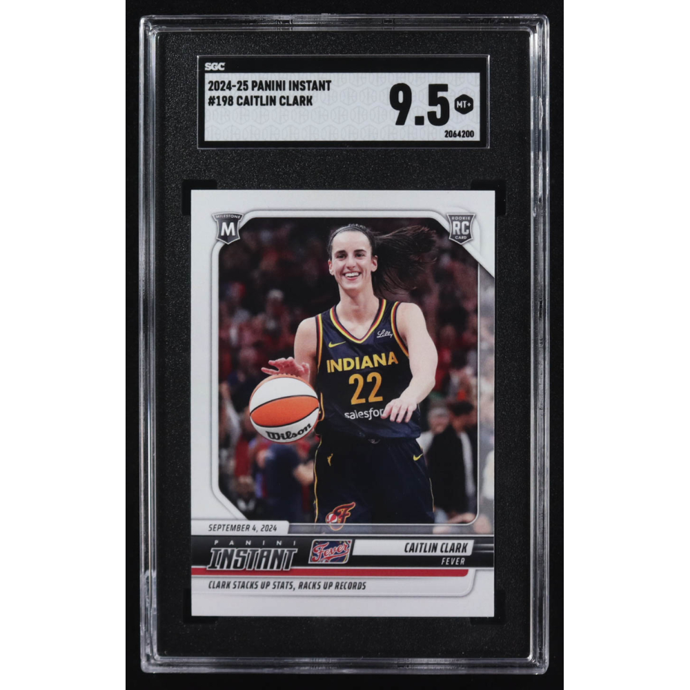 Caitlin Clark 2024-25 Panini Instant #198 RC #1/15219 (SGC 9.5) at PristineAuction.com