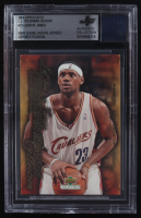 LeBron James 2004 Upper Deck LeBron James Freshman Season #73 With Game-Worn Jersey Swatch (BGS) at PristineAuction.com