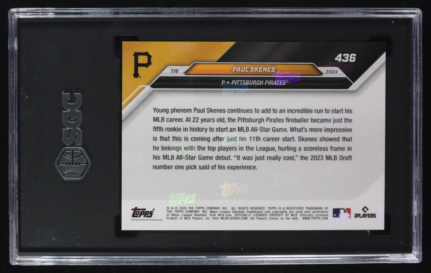 Paul Skenes 2024 Topps Now #436 RC (SGC 9.5) at PristineAuction.com Paul Skenes 2024 Topps Now #436 RC (SGC 9.5) at PristineAuction.com
