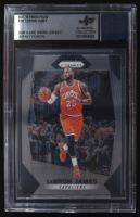 LeBron James 2017-18 Panini Prizm #191 With Game-Worn Jersey Swatch (BGS) at PristineAuction.com