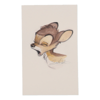 "Morning Yawn" By Scott T. Cook 5.5x8.75 Watercolor Print at PristineAuction.com